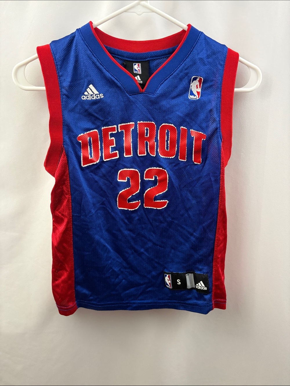 NBA Detroit Pistons Adidas Kids Tayshaun Prince Jersey Size Small 8 Basketball